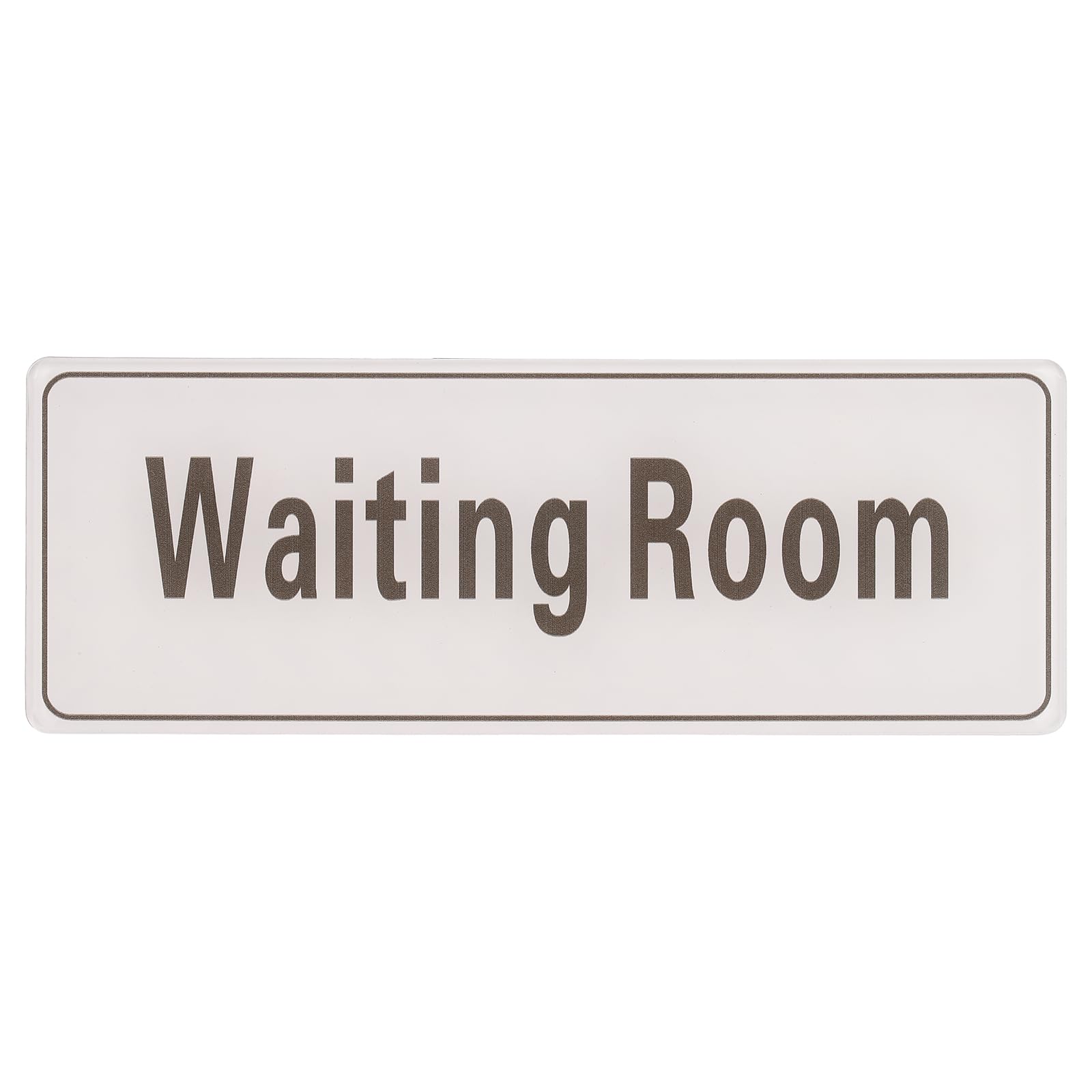 PATIKIL 9"x3" Waiting Room Sign, 1Pcs Room Door Sign Self-Adhesive Door Sticker Acrylic Wall Signage Easy Installation for Indoor Outdoor Home Business, Beige with Charcoal Gray Text