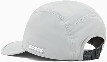 Armani Exchange Mens Clean Poly Hat Neutral Gray, One Size