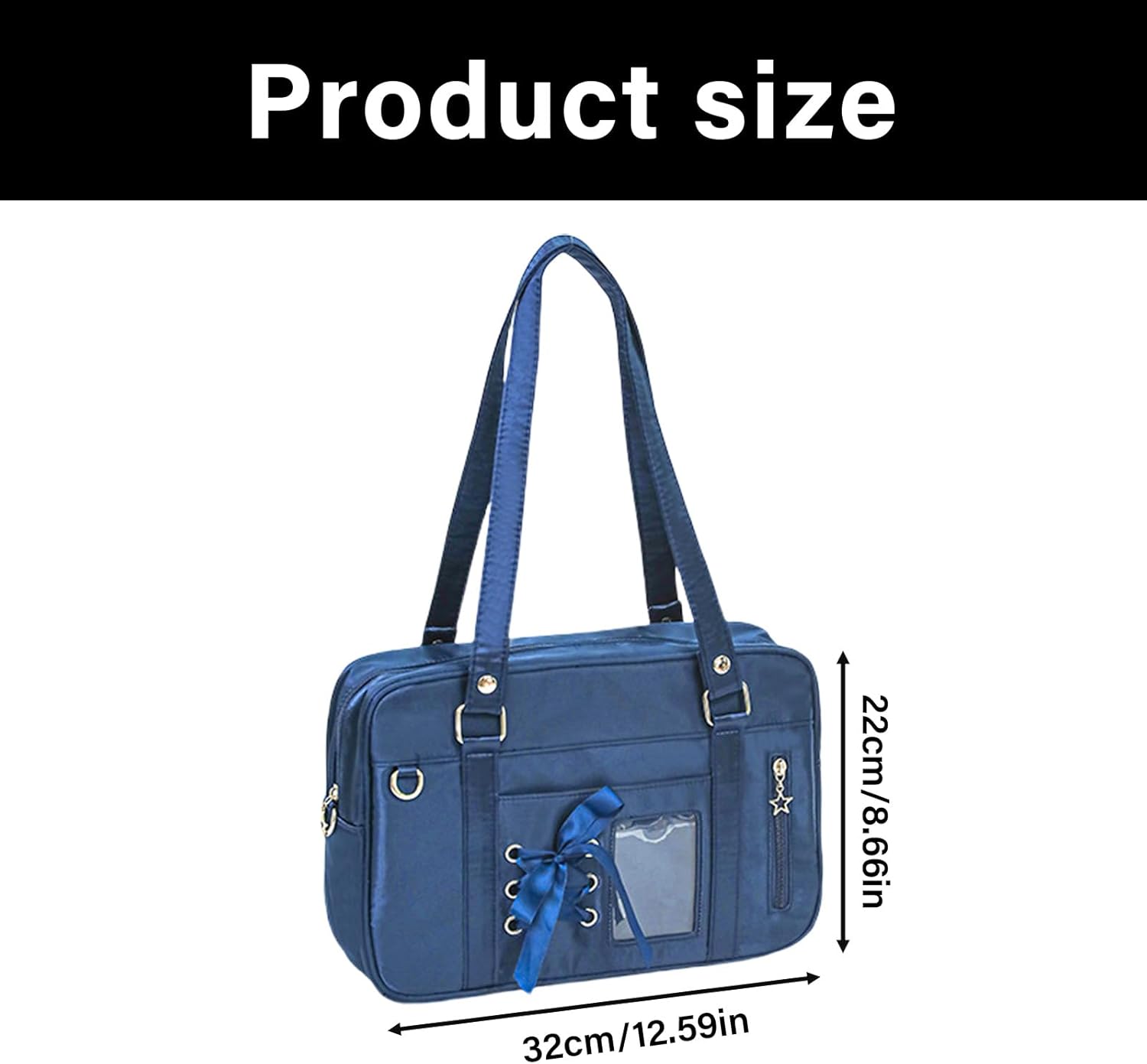 日本をテーマにしたクリアクロスボディバッグ レース付き - カジュアル痛バッグ ピンコレクター&amp;衣装用 和風クロスボディ 素