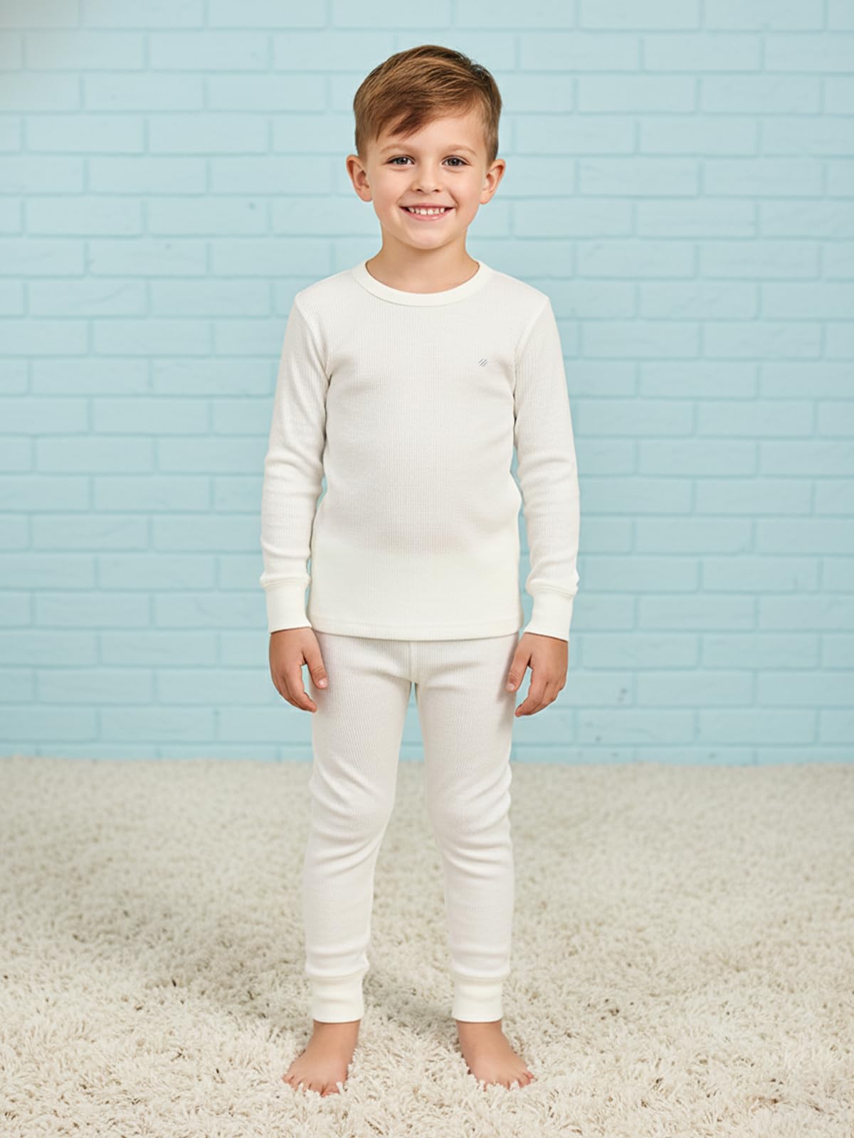 ONN Solid Premium Thermal Trouser OT076_Kids_TRO_WH_55_1PC White - Image 10 thumbnail
