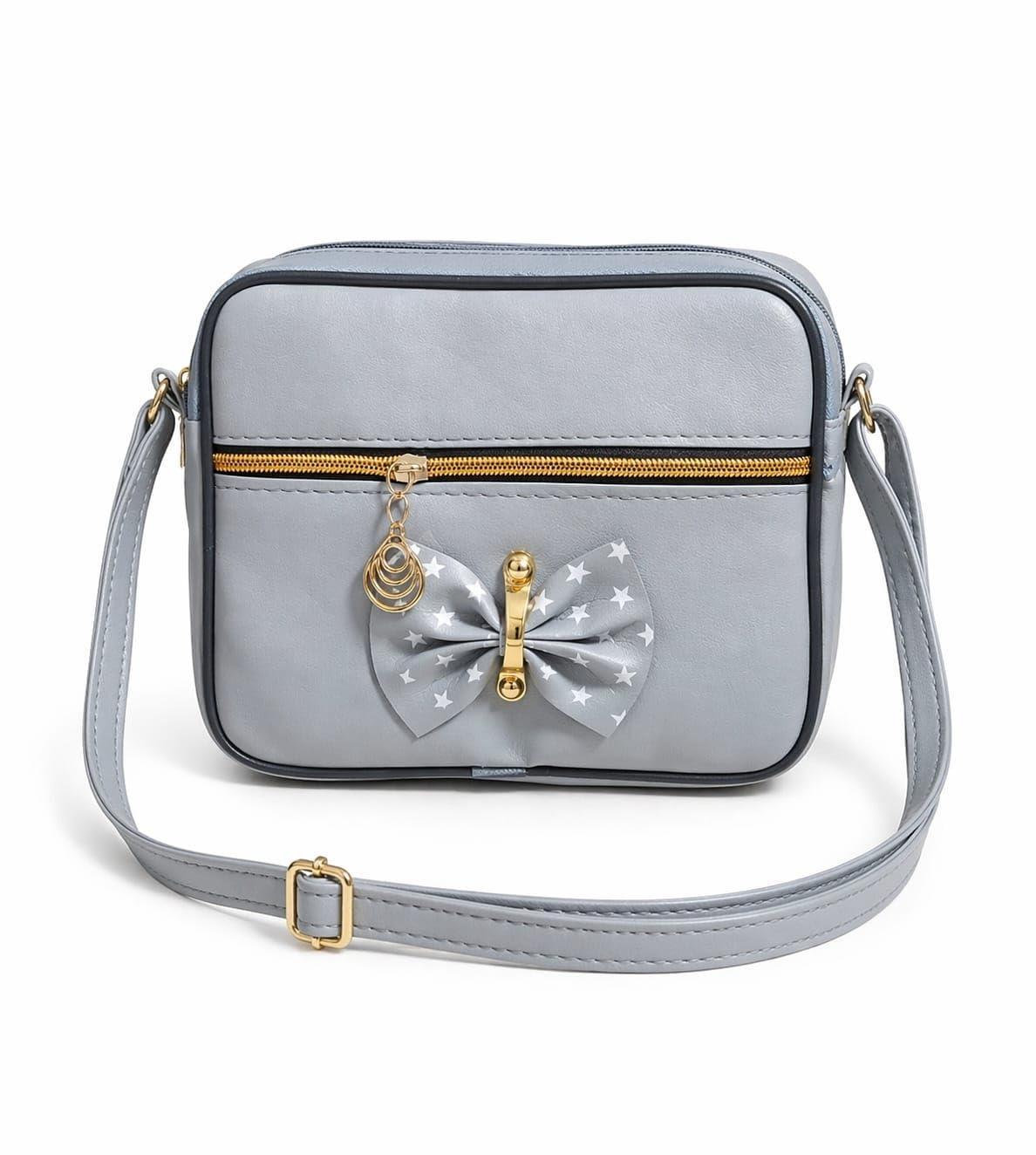angel kiss Women's Sling Bag with Bow Accent, Front Zip Pocket, Adjustable Strap, Casual Crossbody Purse for Daily Use-picture-21
