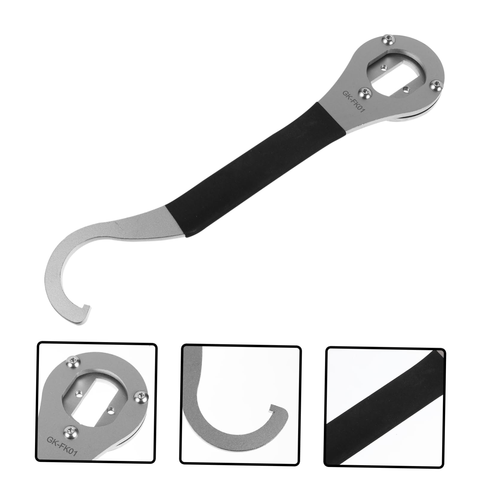 Happyyami para Pedalier de Bicicleta de Gancho Inoxidable Diseño Ergonómico 1 Juego para Ciclistas Reparación de Bicicletas Herramienta de Desmontaje