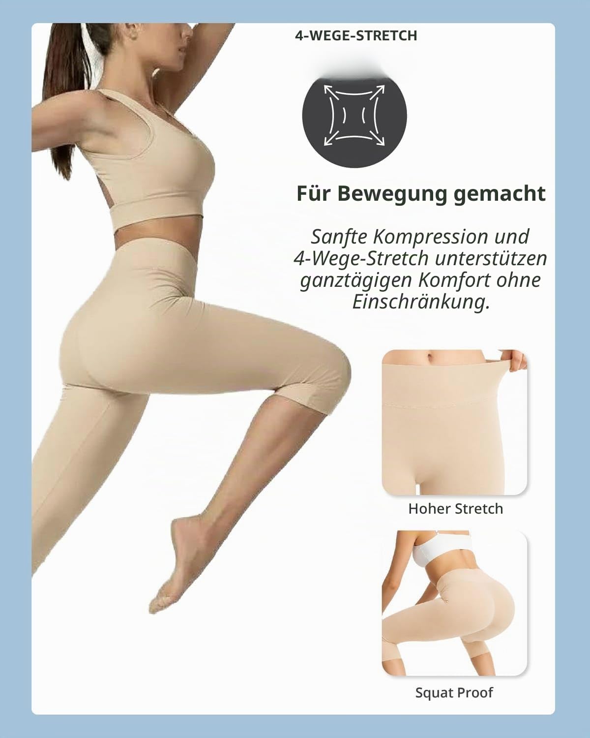 SlimMe Shapewear Leggings, hohe Taille, Bauchkontrolle, Capri-Shapewear, bequeme knielange Body Shaper, S bis Q2