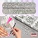FSpronail 3D Nail Charms Bow Nail Gems and Rhinestones Set 12 Grid AB Crystals Rinestone Pink&White Bows Charms for Nail Art DIY Decoration Design, with Tweezers and Wax Pencil Tools