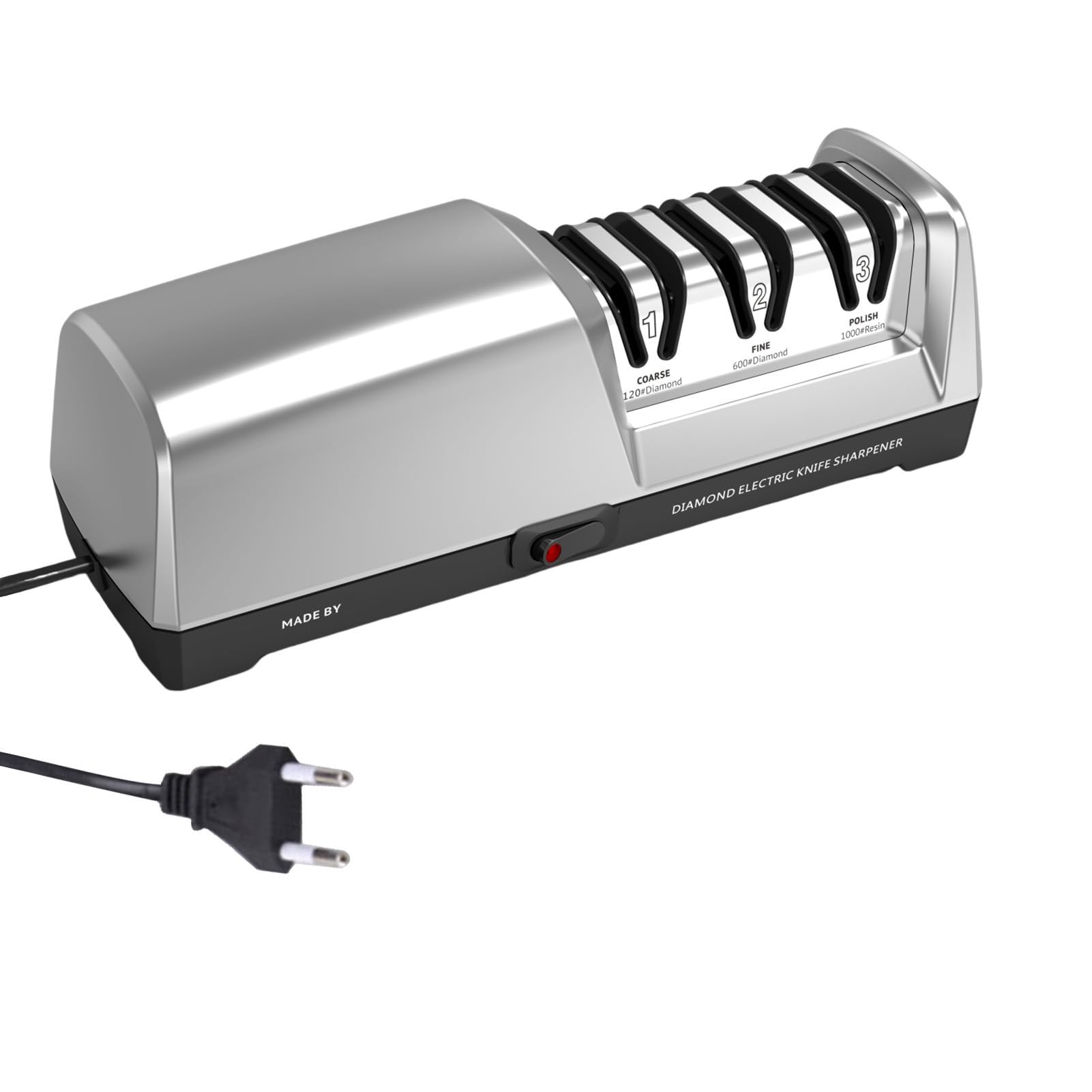 Kavolet Affilacoltelli Elettrico Professionale con Funzione di Lucidatura, di Affilatura a 3 Stadi per Utensili da (Spina europea 220 V)