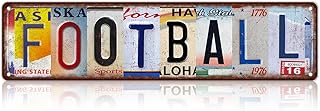 Vintage Sport Metal Tin Signs Football Street Signs Man cave Home Room Bar Wall Decor 16 x 4 Inches