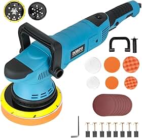 Politriz Eletrica Profissional 5800Rpm 1600W Controle Ajustável De 7 Velocidades Para Polimento De Carros, Móveis, Metal, Cerâmica E Muito Mais (127v)