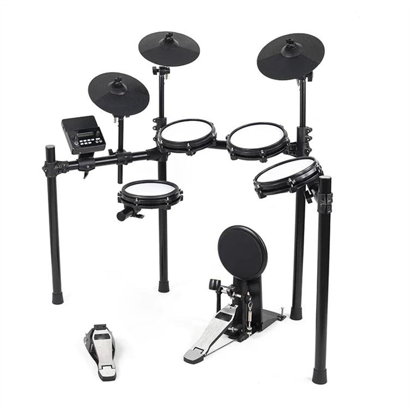 Batteria elettronica con testa a rete completa, batteria acustica digitale professionale, include pedale effetto basso, set completo per batteristi, suono e sensazione realistici