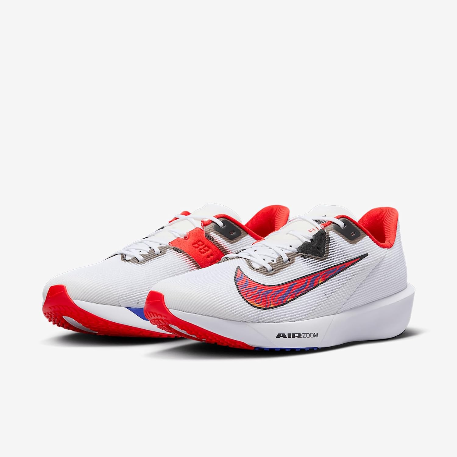 Nike Rival Fly 4 Men's Road Running Shoes (HQ3512-100, White/Black/University Red/Habanero Red) Size 10