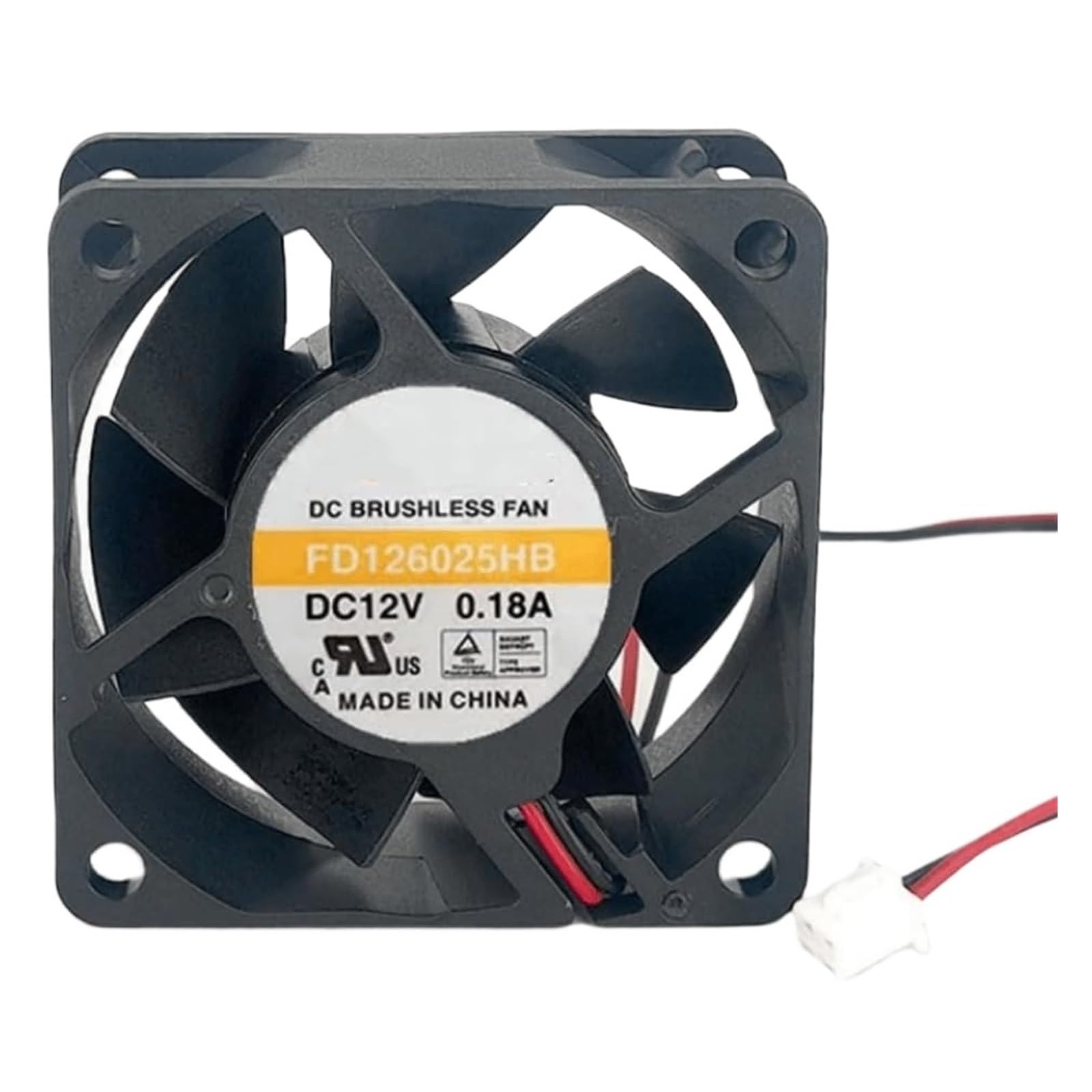 YMUGUEGH FD126025HB 6025 12V 0.18A 6CM Cooling Fan(FD126025HB-2 Line)