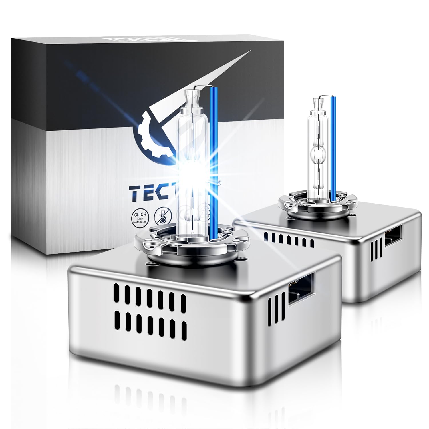 TECTICO Ampoule de Phare Xénon D5S 35W 8000K Bleu Blanc 12V, Lot de 2