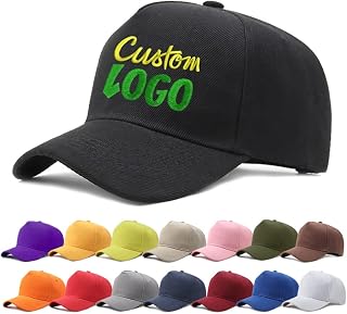 Personalised Baseball Caps for Men Women UK Custom Embroidered Hat with Your Logo Text Name Customised Gifts for Him Her, Fathers Day Gifts, Mother Day Gifts, Valentines Day Gifts, Christmas Gifts