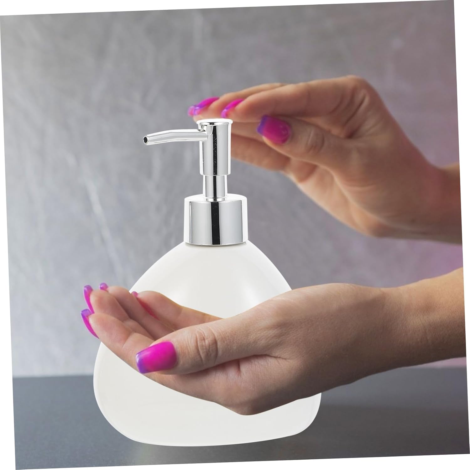 PRETYZOOM 5-Piece Ceramic Bathroom Accessory Set White Sanitary Lotion Bottle Toothbrush Storage Cup Soap Dish – Modern Bathroom Necessities