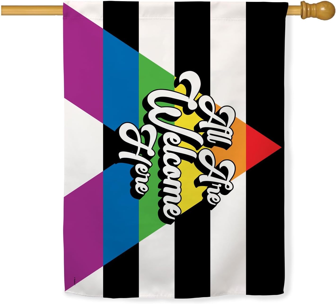 Straight Ally Pride Straight Ally Flag All Are Welcome Here Straight Ally Gifts Decorative House Flag Ally