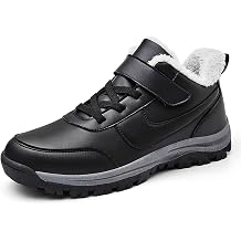 أحذية نسائية شتوية مقاومة للماء مع حلقة هوك Unisex Warm Fur Lined Casual Lace-up Comfort Arch Support Anti-slip Platform Ankle Boots Light Outdoor Sports Walking Booties