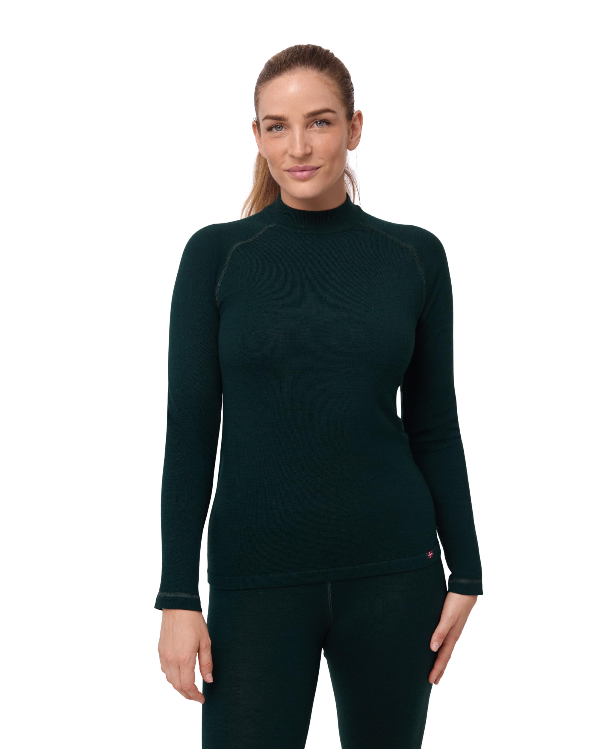DANISH ENDURANCE Merino Thermo Shirt Damen, Schwer 250 g/m² | Merino Thermo Langarmshirt, Geruchshemmend & Atmungsaktiv, für extreme Kälte, Skifahren & Wandern, Thermounterwäsche Damen