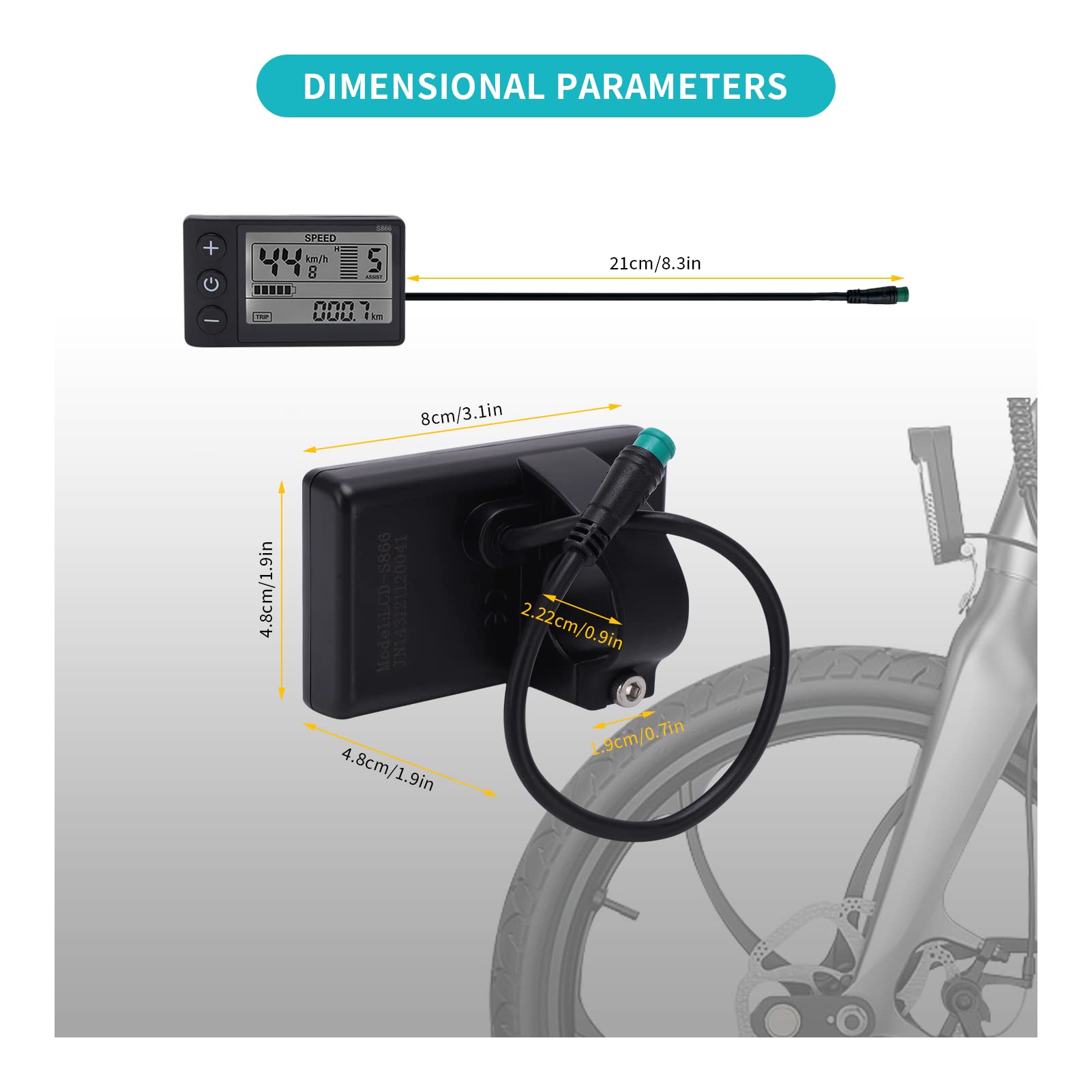 Ebike Speedometer Display S866 E-Bike LCD Display - Waterproof ...