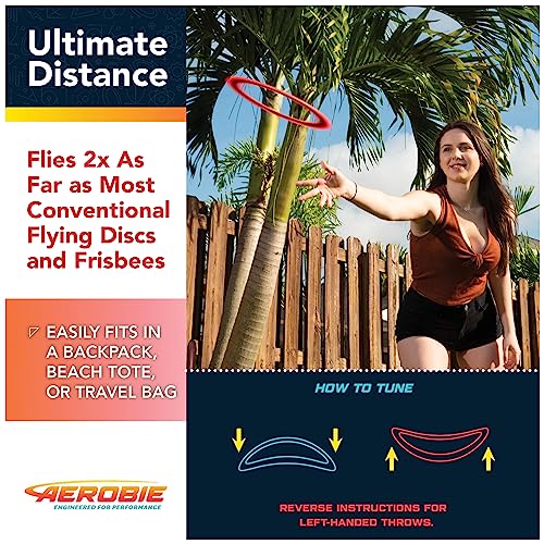 Aerobie Sprint Ring Outdoor Flying Disc, 10 Inches, Orange