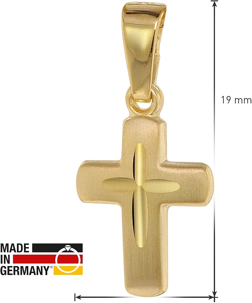 Shop - Zur Taufe - Kleines Kreuz Gold 585 Mit Zirkonia - Kleines