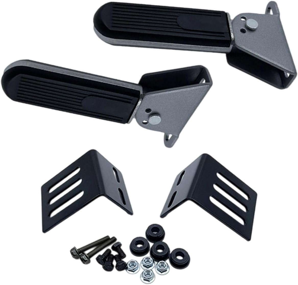 Foldable Footpegs Replacement Pedals Electric Bike Modified Front Pedals Folding Footrest for E Scooter Weatherproof Footrest