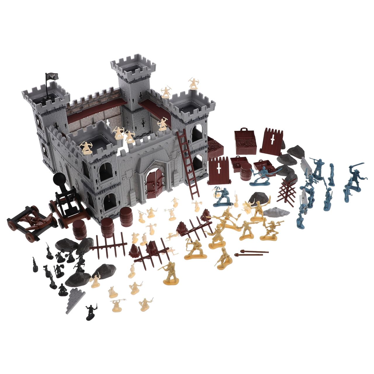 Alasum Set Castello da Assemblare Soldatini Pirata 310 Pezzi | Plastico, Borsa, Stile Pirata per Ragazzo Ragazza e Ragazzi, Uso Educativo e Decorativo