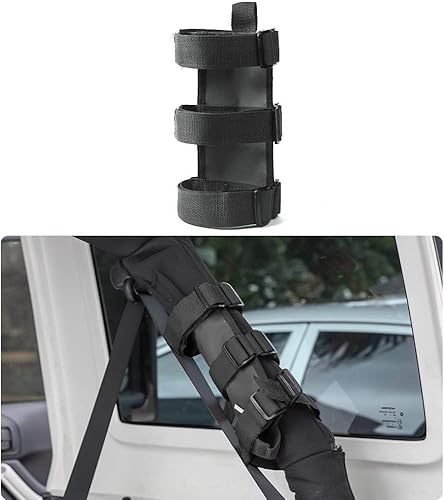 Miniatura 5 de Soporte para extintor de incendios para Jeep Wrangler CJ YJ TJ LJ JK JKU JL JLU Gladiator JT Soporte de correa ajustable para extintor de incendios