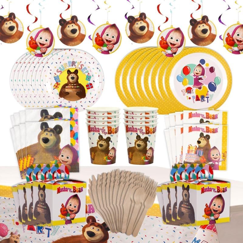 Mighty Mojo Masha and The Bear Party Favor Set: 10 Officially Licensed Favor Boxes - Perfect for Kids' Events, Birthdays, and Themed Celebrations - Fill with Fun Surprises!, Small image 3