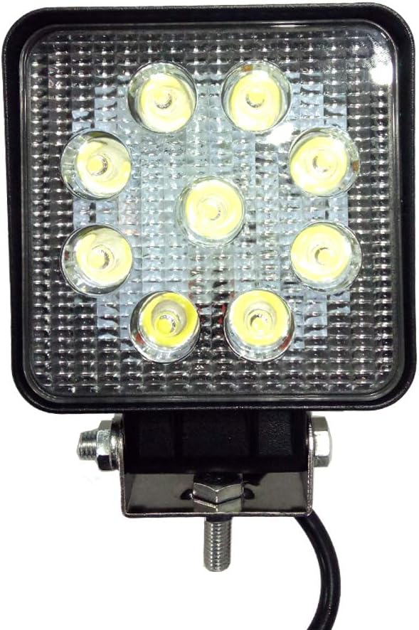 Eidyer 27W Square LED Work Lights,Flood Beam Driving Lamp 10V-30V DC 2700LM High Power Flood Spot Light Cool White 6000K-6500K, IP67