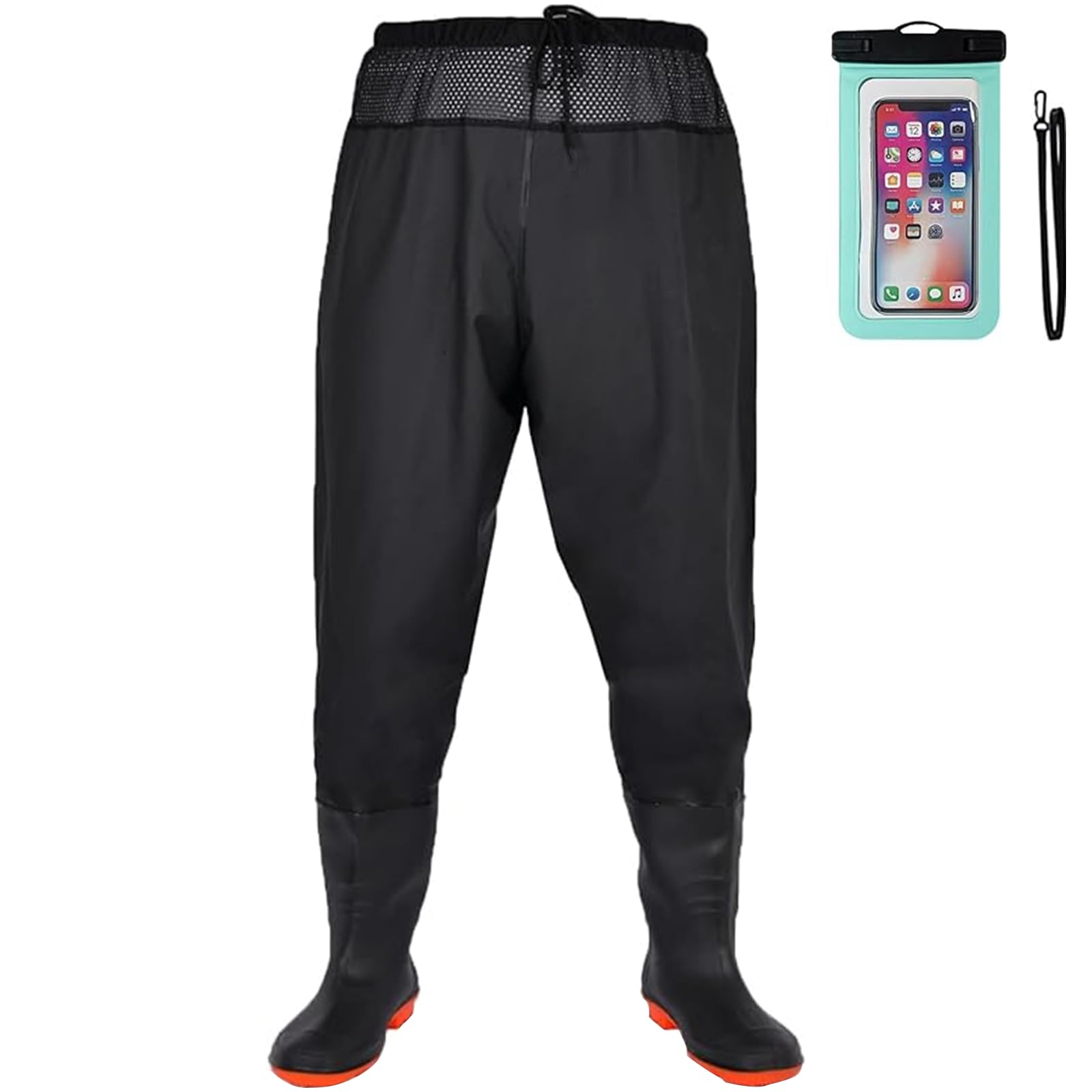 Fishing Waders for Men Women, Nylon/PVC Waterproof Bootfoot Waders, Waist Wader Pants Fishing Waders with Boots