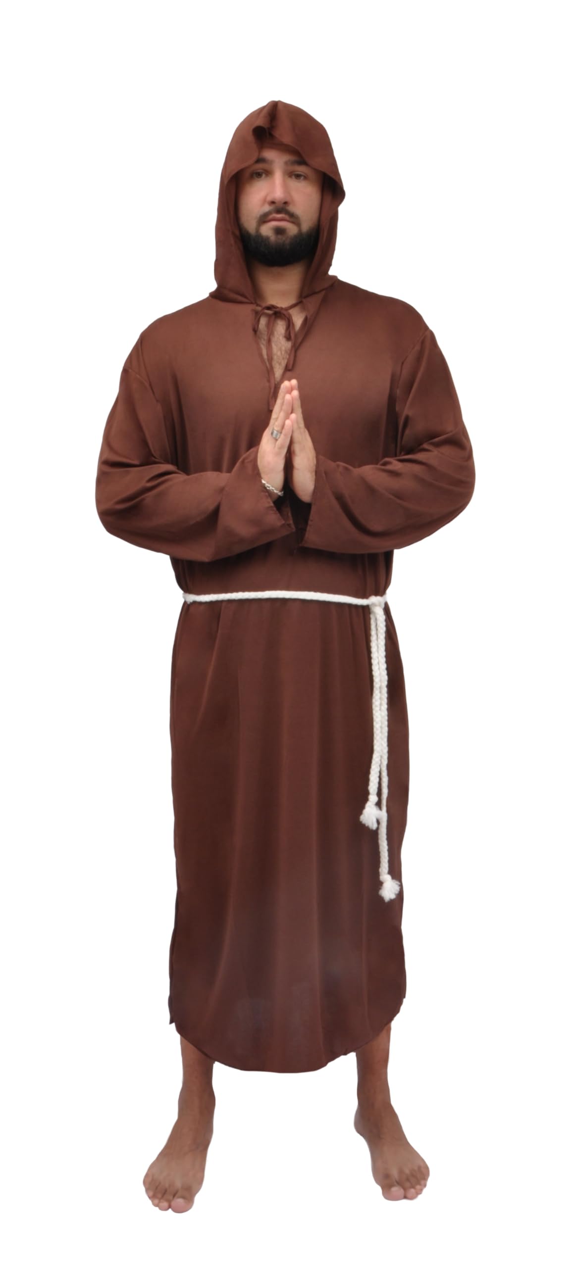 Fiori Paolo - Friar Adult Costume Brown, Size 52-54, 62010