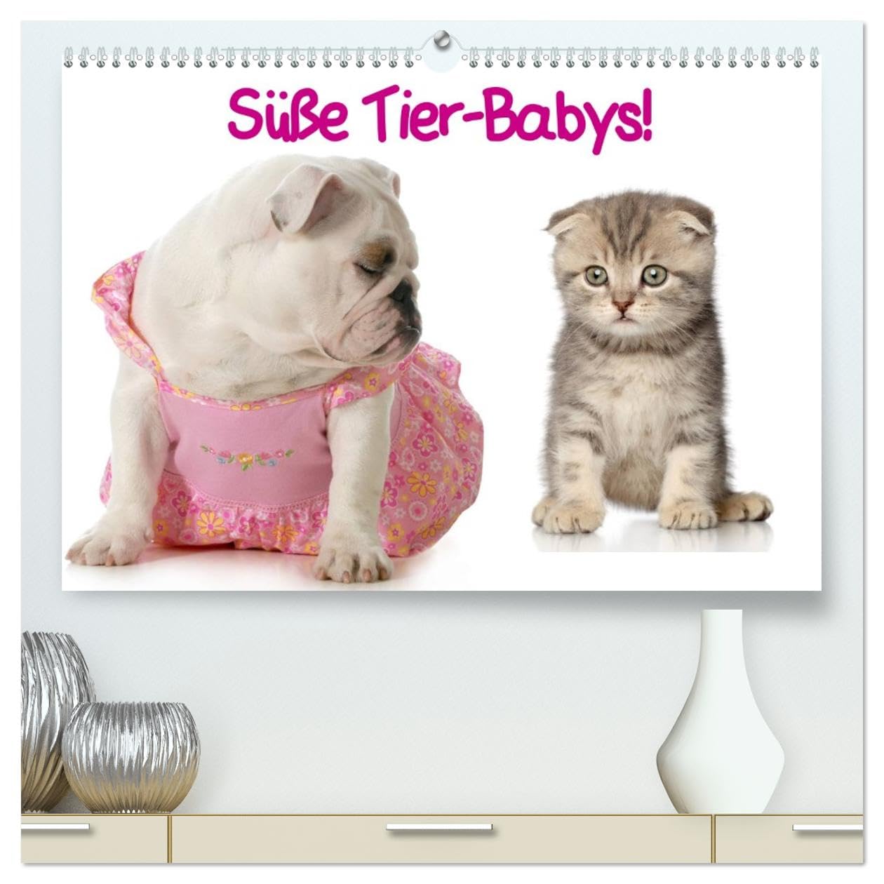 CALVENDO - Süße Tier-Babys! (hochwertiger Premium Wandkalender 2027 DIN A2 quer), Kunstdruck in Hochglanz: Kleine Herzensbrecher für die ganze Familie