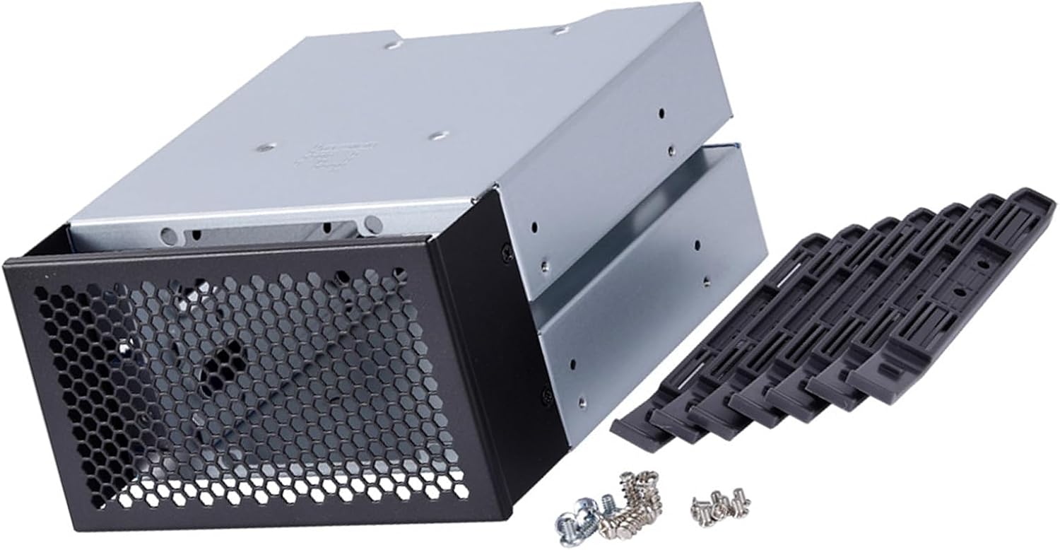 Three Disc Hard Drive Cage 2 Chassis Drive Chassis Computer Storage Expansion Box for Computer Case Metal Cage