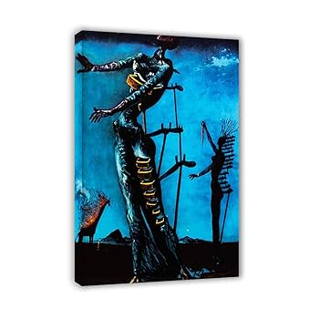 サルバドール ダリ 絵画 Amazon.co.jp: サルバドール・ダリ、帆布の絵、「液状の欲望の