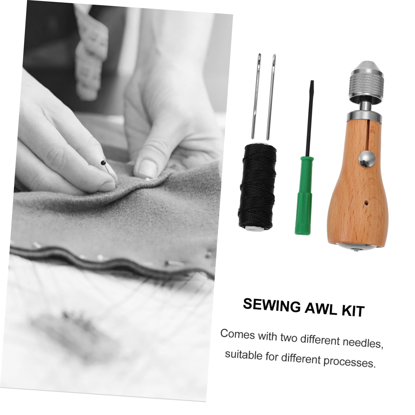 DOITOOL 3 Juegos Kit de Herramientas de Costura de Punzón de Agujas y Curvas para Proyectos de Bricolaje Cuero