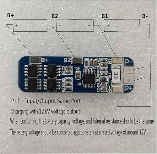 Miniatura 6 de 3S 12V 10A 18650 Tablero de protección de batería de litio BMS Módulo de protección de cargador de iones de litio