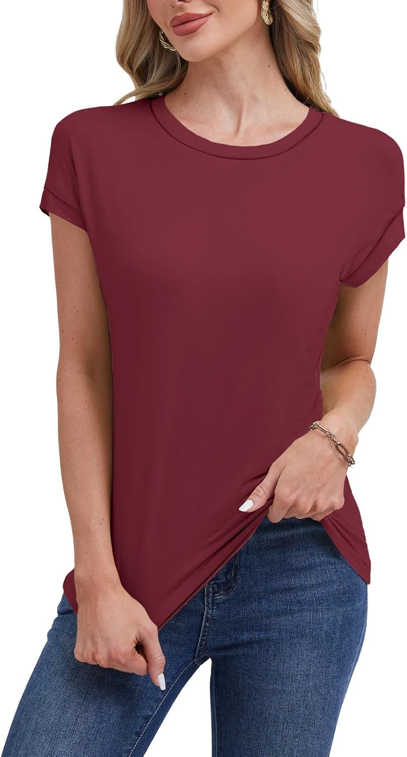 Womens Tops Plus Size Spring Clothes 2025 Lightweight Blouses Beach Vacation Summer Outfits Trendy Fashion T Shirts - Image 2