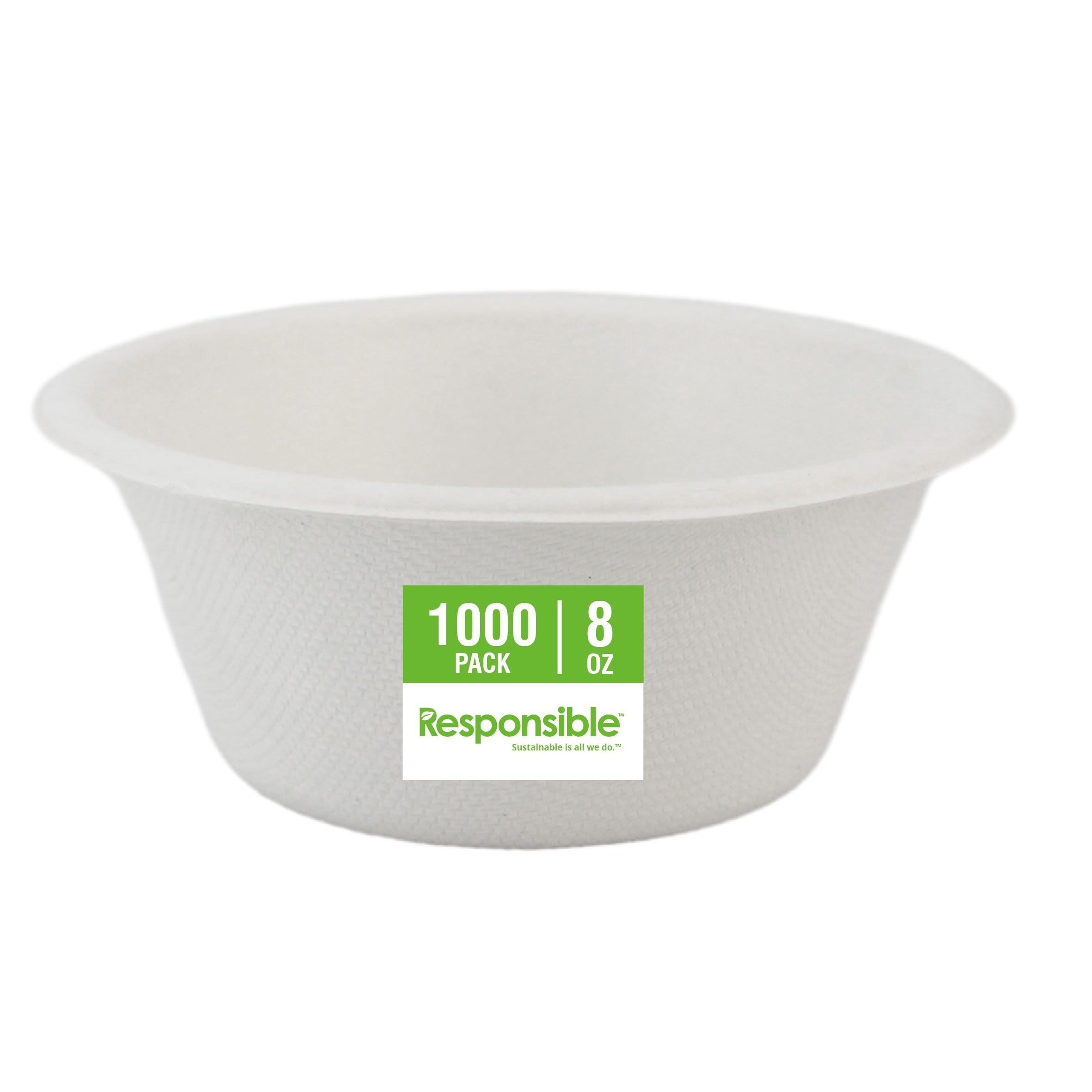 Responsible Products 8 oz (1000 Count) / Classic White / Casual Bowls