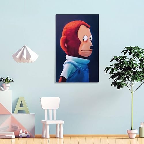 Miniatura 4 de Monkey Puppet Meme Poster Canvas Wall Art Holiday Gift Wall Decoration Picture Print Home Decor Poster Wall Art Hanging Picture Print Bedroom
