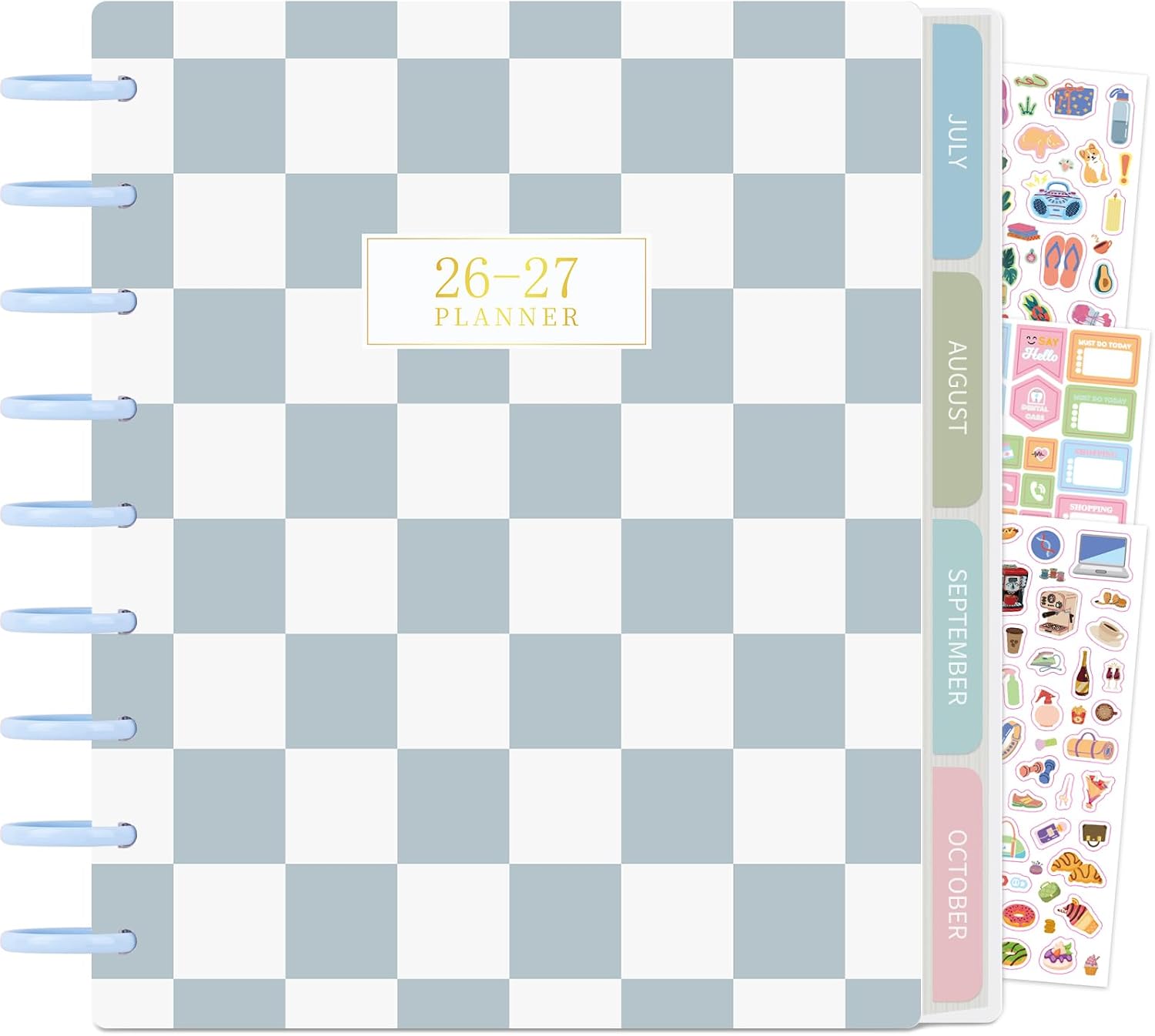 Disc-Bound Planner Jul 2026-Jun 2027, Weekly Monthly Agenda Book