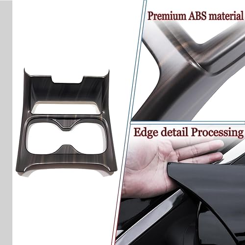 Miniatura 4 de Para Honda CRV CR-V 2023 2024 2025 Consolas centrales de grano de madera ABS, portavasos, cubierta de panel, accesorios interiores (1 unidad)