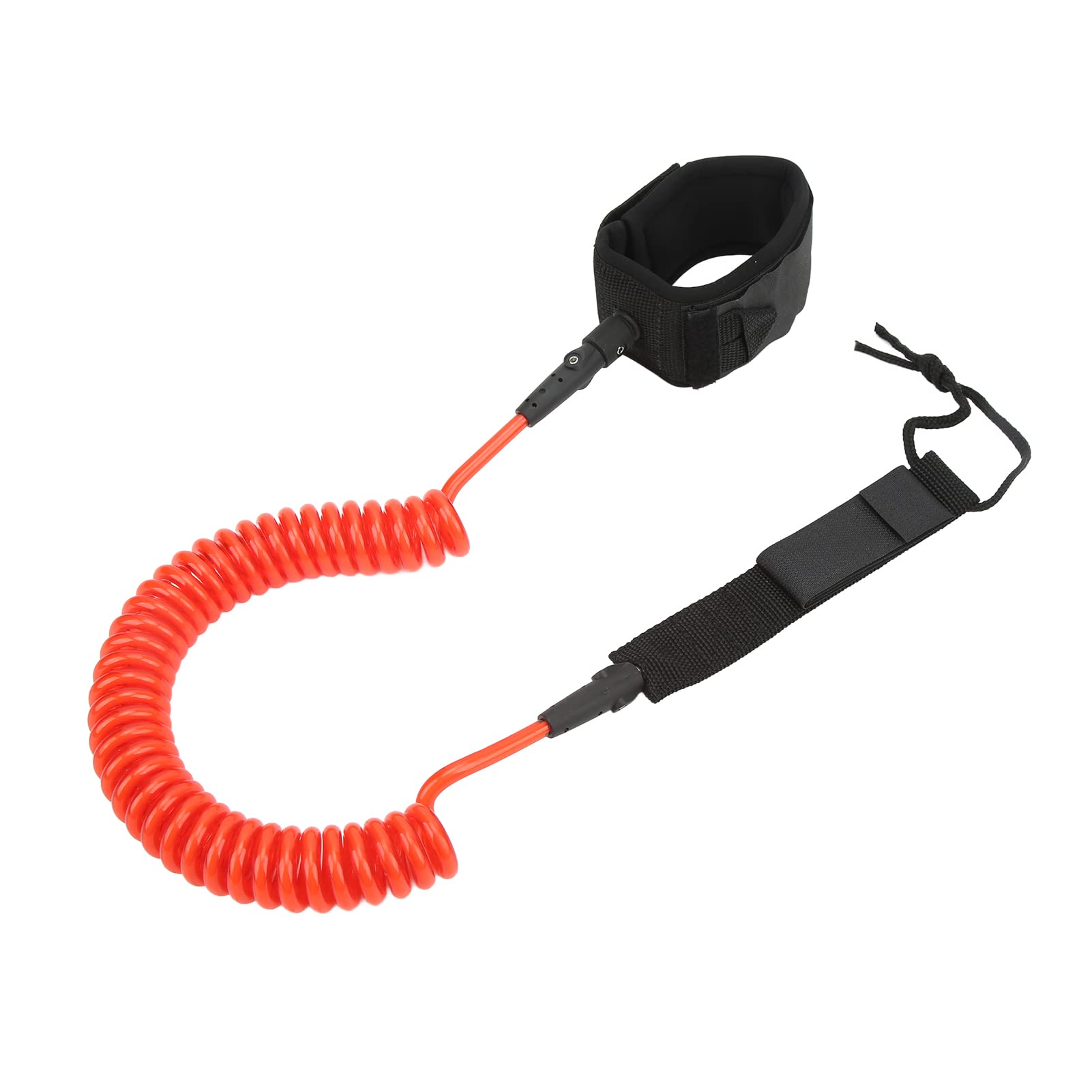 NYSUZHOUJI Surfboard Leash Adjustable Ankle Strap Seawater Resistant Paddle Board Leash for Surfing Men Women Children (Red and White core)