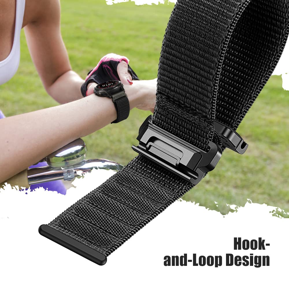 Bracelet Nylon ANBEST Pour Garmin Fenix 6/7/5 - Dégagement Rapide, Réglable