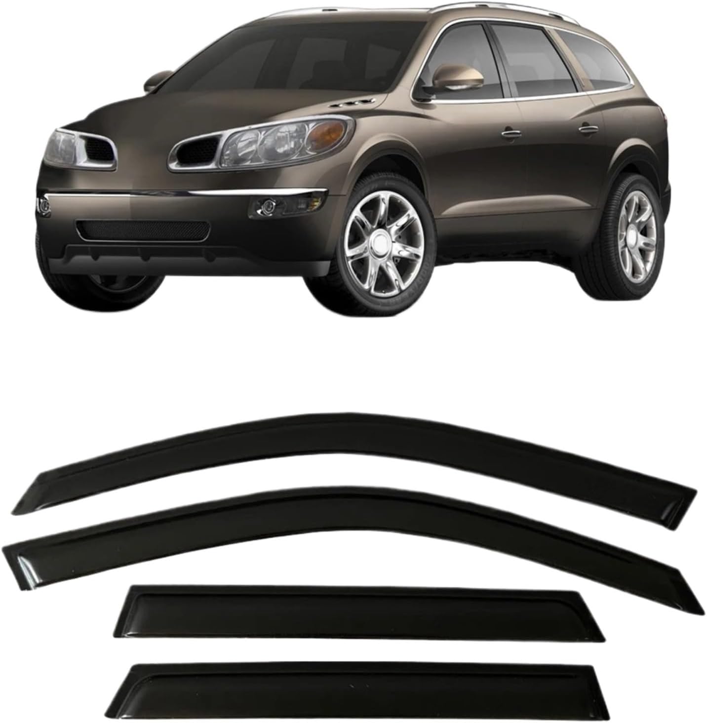 オールドスモービル ブラバダ 2002 2003 2004 対応ウィンドウバイザー ウィンドディフレクター レインガード ドアバイザ