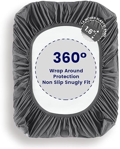 Miniatura 4 de SLEEP ZONE Protector de colchón impermeable Cal King, protector de colchón suave, funda protectora de colchón ajustable con bolsillo elástico