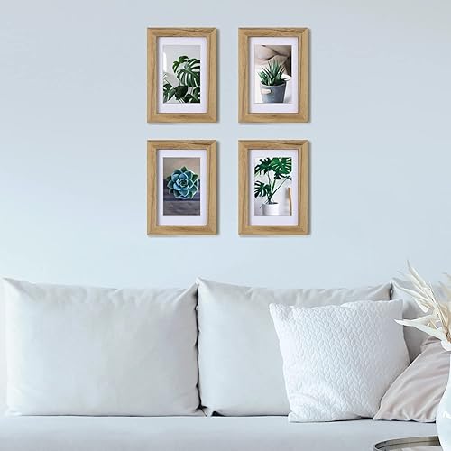 Vista 107 de Egofine Portarretratos de 9 x 12 pulgadas hecho de madera maciza con plexiglás, fotos de 5 x 7/6 x 8 con paspartú o de 9 x 12 pulgadas sin paspartú