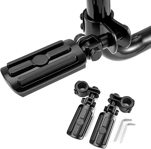 Estriberas de autopista para motocicleta, estilo A, aleación de aluminio y goma, ajuste universal, parte trasera, compatible con Harley Touring,