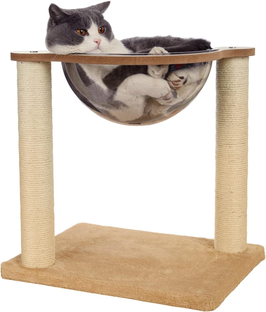 MOMO TEA Cat Bed with Scratching Posts, Morden Cat Tree