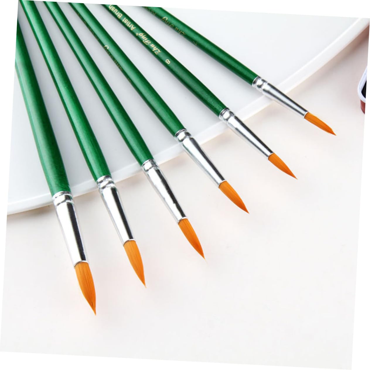 COHEALI 36pezzi Pennelli Per Pittura Acrilica e Con Punta Fine Nylon e Manico Verde Per Artisti e Principianti Strumenti Professionali Per Dettagli e Linee