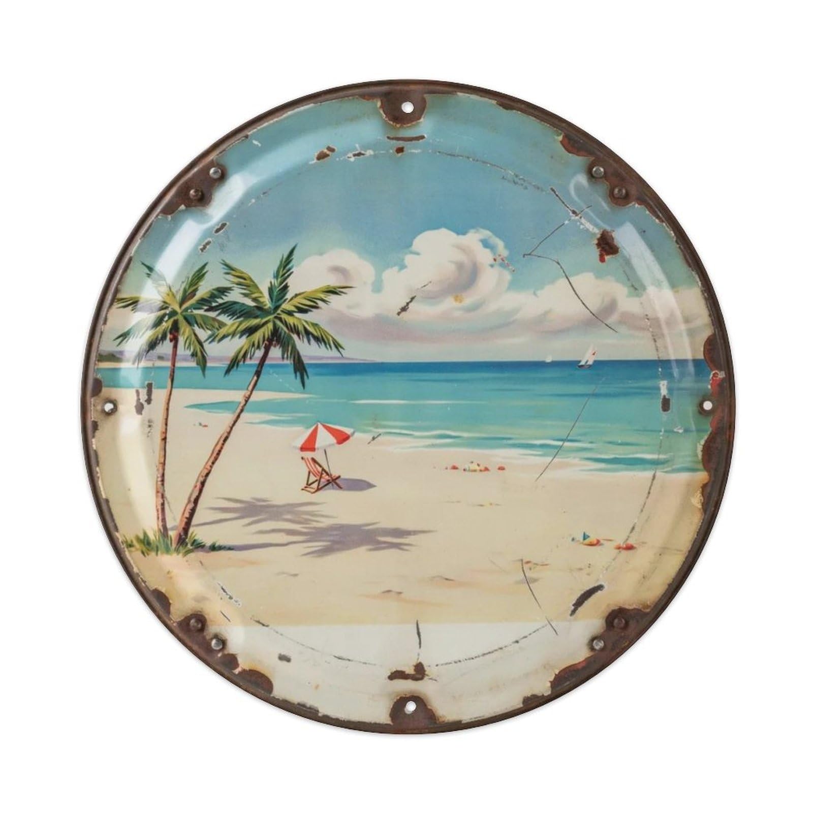 Retro-Beach-Sign Metal Tin Sign Plaque