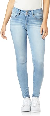 WallFlower Womens Ultra Fit Skinny Mid-Rise Insta Soft Denim Juniors Jeans Also Available in Plus Sizes